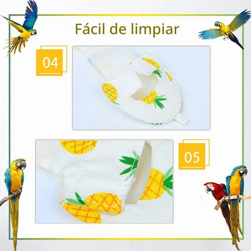 Vista 5 de QBLEEV - Suite de vuelo para pañales para pájaros, pañal reutilizable para loro