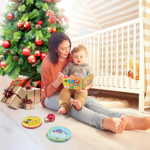 Vista 4 de Juguetes de baño para bebés, libros de baño no tóxicos para bebés, juguetes de bañera para niños de 6 a 12 y 18 meses, juguetes de baño educativos