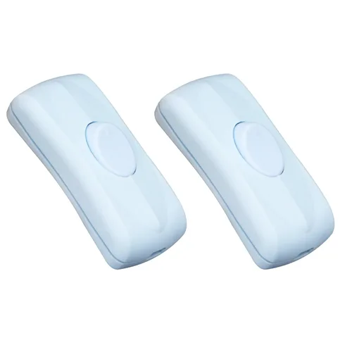 Vista 11 de Helunsi 2 Piezas Interruptor en Línea, Interruptor Negro de Cable para Electrodomésticos, Botón ON OFF para Lámpara, Clasificado 10A 250V, Control