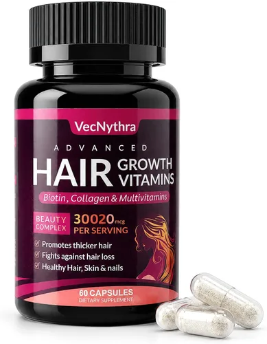Vista 8 de Advanced Hair Growth Vitamins Supplement for Women, Biotin 10000 mcg