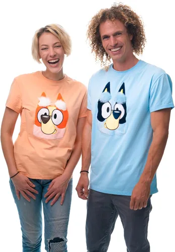 Vista 5 de ComfyCamper Disfraz de camisa de perro azul y naranja Adulto Papá Mamá Hombres Mujeres Niños Niñas Familia Disfraces de Halloween Cosplay