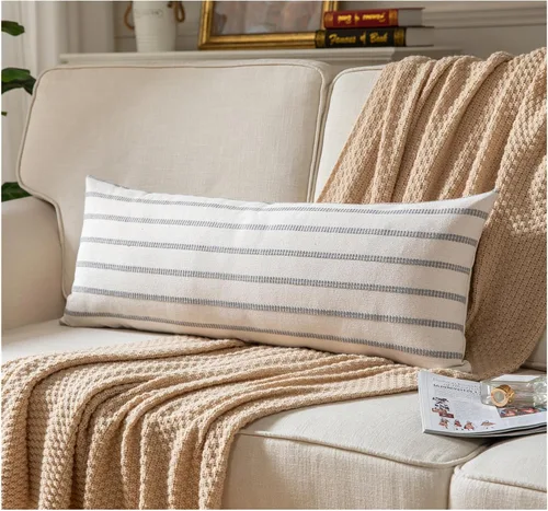 Vista 16 de Funda de Almohada Lumbar Bohemia Decorativa 14X36 Pulgadas Larga Suave Estilo Granja Decorativa Fundas de Almohada para Sofá Fundas de Almohada