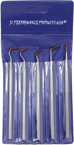 Vista 2 de JC Performance – 5 piezas de púas de sonda de acero inoxidable sólido A/C junta tórica herramienta de extracción de juntas