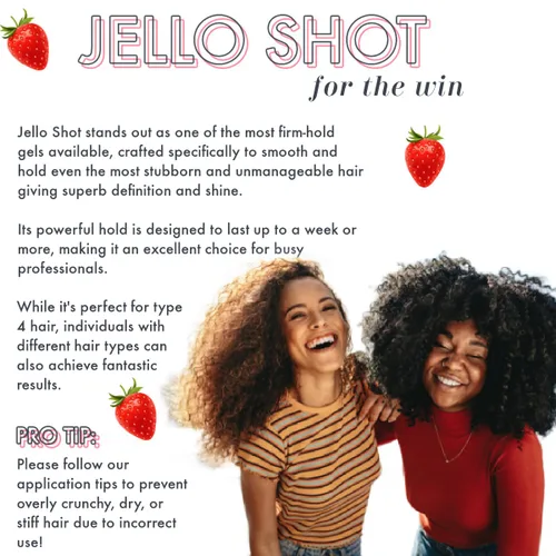 Vista 4 de Ecoslay Jello Shot Gel – Gel extra firme y fuerte – Fórmula de aloe y okra – perfecto para cabello rizado tipo 4c – ideal para las necesidades