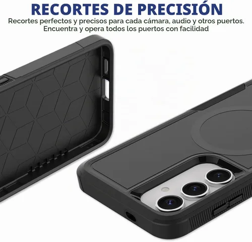 Vista 7 de Dionsibei Funda protectora diseñada para Samsung Galaxy S25 Plus, Galaxy S24 Plus, 2 en 1, grado militar, resistente, a prueba de golpes, para Negro