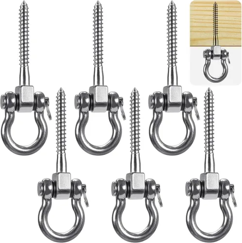 Vista 9 de SELEWARE Juego de 2 ganchos de columpio resistentes con capacidad de 1800 libras, pernos de columpio M10 x 9.3 pulgadas, ganchos de columpio