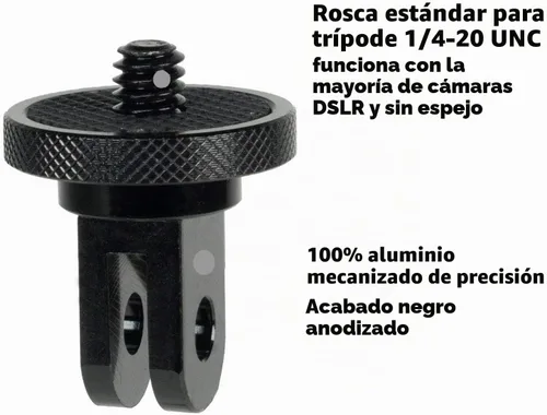 Vista 4 de Adaptador de montaje de cámara para GoPro 12/11/10/MAX e Insta360 X5/X4/X3/X2/X/RS/R Ecosistema - Adaptador de conversión ¼-20 para sistema
