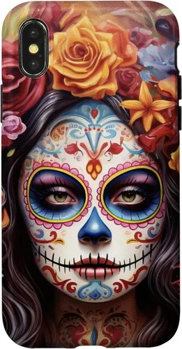 Vista 5 de iPhone 16 La Catrina Mujeres Dia De Los Muertos Latina Sugar Skull Case