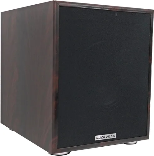 Vista 8 de Rockville Rock Shaker 6.5 Negro 200 W pico/100 W RMS amplificador eléctrico para cine en casa, Clase-D, Crossover ajustable, 20Hz-200Hz, diseño