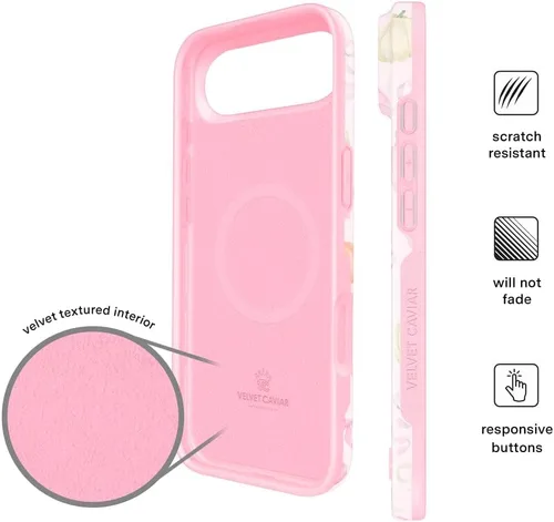 Vista 268 de VELVET CAVIAR Funda para iPhone 15, compatible con MagSafe, probada contra caídas de 10 pies, fundas protectoras de diseño, leopardo color rosa