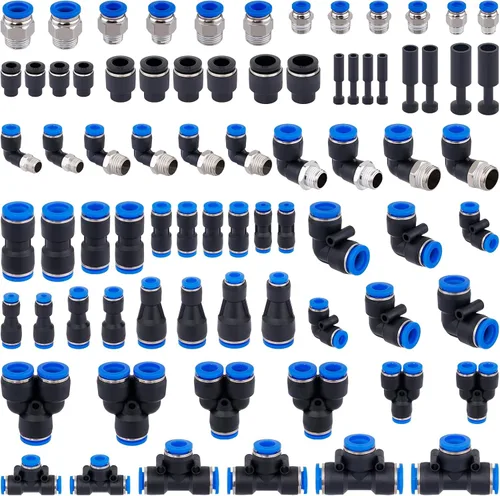 Vista 11 de Juego de 34 piezas de accesorios de línea de freno de aire de latón DOT 1/4" 3/8" 1/2" accesorios de línea de aire de conexión rápida accesorios