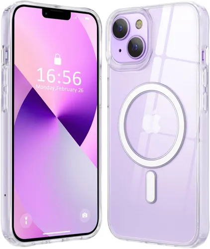 Vista 60 de Fuerte magnético para iPhone 11, compatible con Magsafe, [resistente a caídas de 13 pies] Funda trasera translúcida mate con sensación de piel