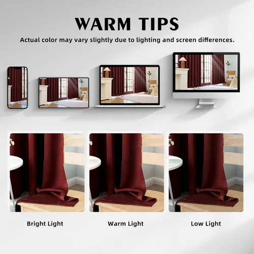 Vista 6 de Cortinas de oscurecimiento de habitación de 45 pulgadas de largo para dormitorio y sala de estar, cortinas térmicas aislantes con ojales