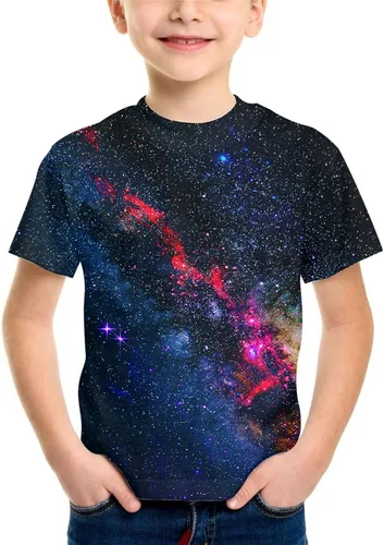 Vista 3 de Neemanndy Camisetas de manga corta con estampado 3D para adolescentes y niñas de 6 a 16 años