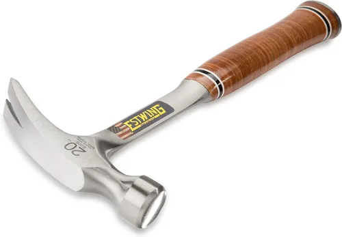 Vista 6 de ESTWING Martillo - Garra recta de 16 oz con cara lisa y agarre de cuero genuino - E16S