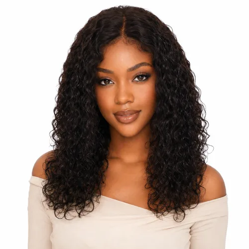 Vista 28 de Peluca de cabello humano rizado profundo de 12 pulgadas para mujeres negras, color natural Glueless T Part HD Curls Lace Front Wigs, Pre-Plucked