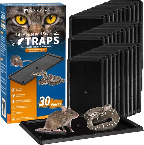 Vista 15 de LULUCATCH, trampas para ratones, 6 unidades de trampas grandes de pegamento para interiores para el hogar, tablas de pegamento a granel pre-cebadas