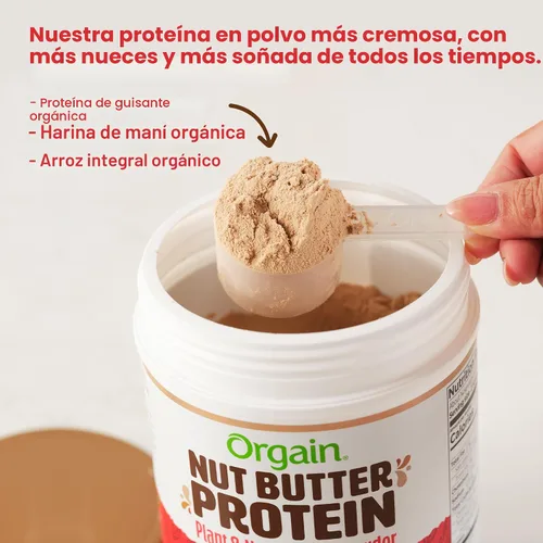 Vista 3 de Orgain X Justin's - Polvo de proteína de 0.71 oz, mantequilla de maní