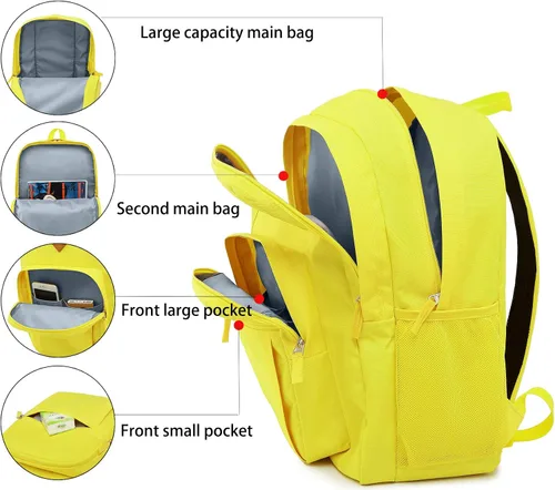 Vista 7 de Abshoo Classical Basic Mochila de viaje para escuela resistente al agua. Mochila escolar de espalda.