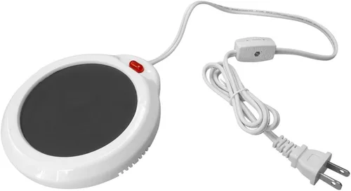 Vista 9 de Evelots Calentador eléctrico de tazas de escritorio, placa de calentamiento de velas, calentador de taza de café, también ideal para té caliente