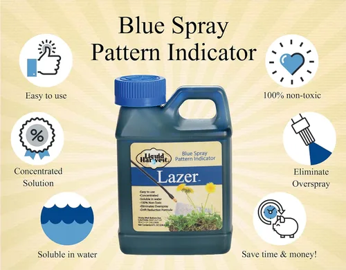 Vista 2 de Paquete de 8 onzas Liquid Harvest Lazer Blue Spray Indicador, Surfactante y Mesotriona para un control eficaz de malezas