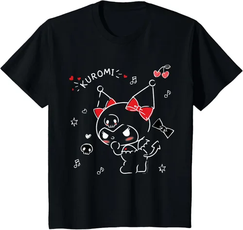 Vista 36 de Kuromi Camiseta Mischievous Tee Shirt Negro