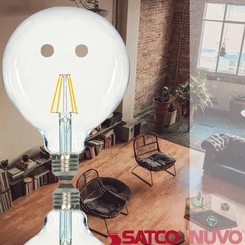 Vista 2 de Satco S9560 A15 LED foco de base mediana transparente, 4,5W