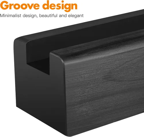 Vista 6 de DOITOOL Soporte de espejo de madera maciza, marco antideslizante, base de espejo multiusos para longitud completa y estabilidad de obras de arte