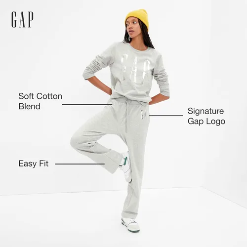 Vista 2 de GAP Pantalones deportivos con logotipo para mujer