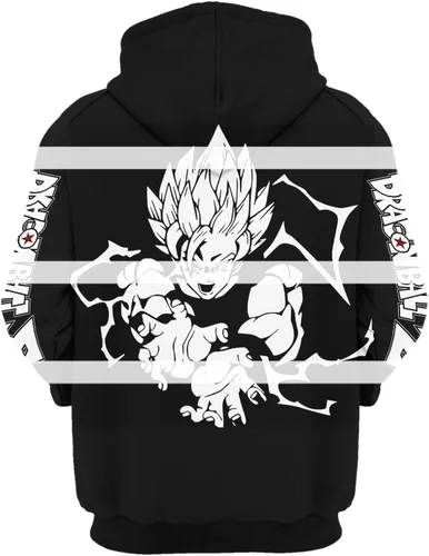Vista 3 de Brek Sudaderas con capucha de anime para niños, con estampado 3D, unisex, con bolsillo de moda