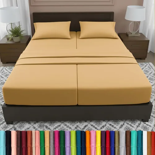 Vista 104 de Elegant Comfort - Juego de sábanas de lujo de 4 piezas - Ropa de cama de lujo de 1500 hilos, calidad de hotel prémium, microfibra, resistente a