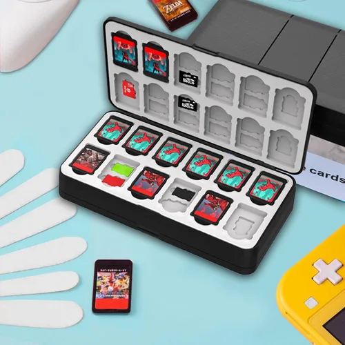 Vista 7 de Switch Game Case for Switch 2 (2025),Switch OLED & Lite,48 Slot Nintendo Switch Game Holder Cartridge for 48 Cartridges & 80 SD Cards,Compact &