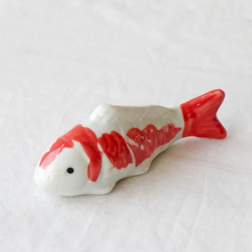 Vista 4 de 2Pcs Ceramic Floating Fish Ornament Aquarium Decoration Fish Tank Figurine Stylish Statue for Ponds Desktop Bird Bath Pool Decor