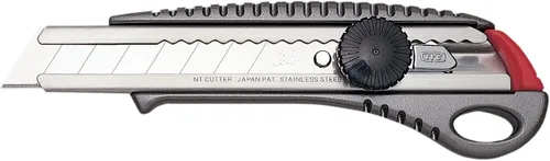 Vista 6 de NT Cutter - Cuchillo multiusos de agarre de aluminio fundido a presión de serie Premium Evolution PMG con bloqueo automático, hoja negra extra