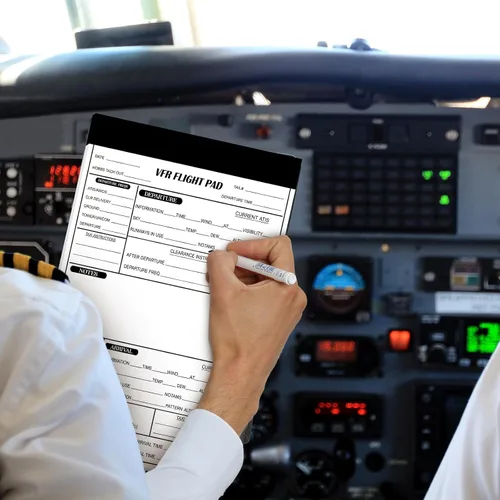 Vista 5 de Feifeiya Paquete de 6 bloc de notas Vfr Pilot Kneeboard de 50 páginas