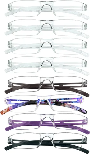 Vista 12 de VisionGlobal 2 pares de anteojos de lectura, anteojos con filtro de luz azul, anteojos de lectura para computadora para mujeres y hombres, marco