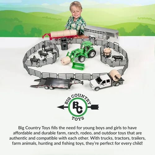 Vista 6 de Big Country Toys Juego de balas de heno de 5 piezas, balas de heno de juguete para animales de granja, juguetes para niños y niñas de 3 años