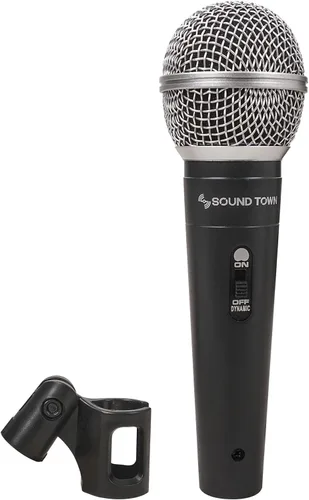 Vista 3 de Sound Town Kit de micrófono dinámico profesional de mano de 3 piezas con estuche de transporte, clips de micrófono, cables de audio XLR de 26 pies a