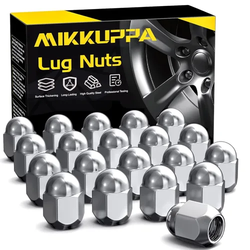 Vista 13 de MIKKUPPA Tuercas de llanta de 1/2-20, repuesto para tuercas de rueda Jeep Negro