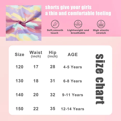 Vista 3 de BIG ELEPHANT Girls Athletic Shorts with Pockets, Basketball Soccer Running Cheer Gym Active Short for Youth Kids 4-14 Years