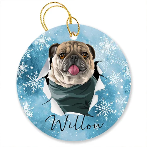 Vista 7 de Adornos de pastor australiano, regalos para Navidad, adorno de pastor australiano personalizado, adornos únicos de pastor australiano, vacaciones