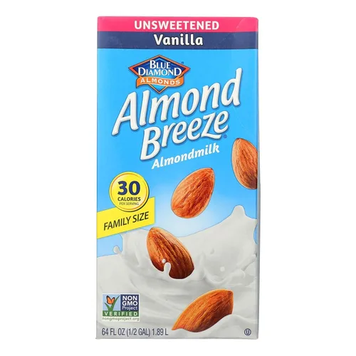 Vista 5 de Blue Diamond - Leche de almendras sin azúcar con chocolate y brisa de almendras, 32 onzas (paquete de 12)
