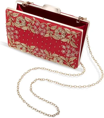 Vista 4 de Aheli Clutch Purses Handmade Handbags for Wedding Evening Party Bridal Gift for Women
