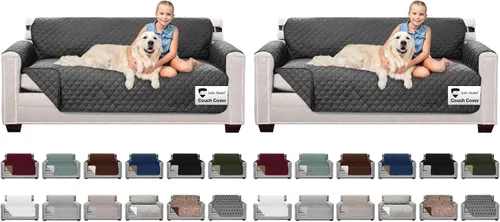 Vista 105 de Sofa Shield® Fundas de sofá para perros, protector reversible de muebles con correa, funda de cojín resistente a manchas y desgarros, asiento de 70