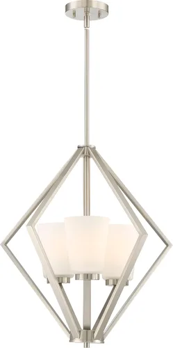Vista 9 de Nuvo Iluminación 60/6242 - Vanidad transicional de dos luces de Nome Collection en Pwt, Nckl, B/S, Slvr. Acabado