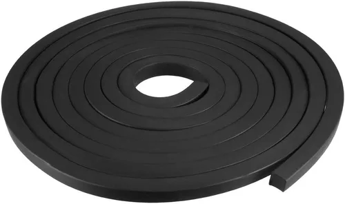 Vista 47 de uxcell Tira de sello de goma rectangular maciza, 0.197 in de ancho, 0.118 in de grosor, 3.3 ft de largo, color negro