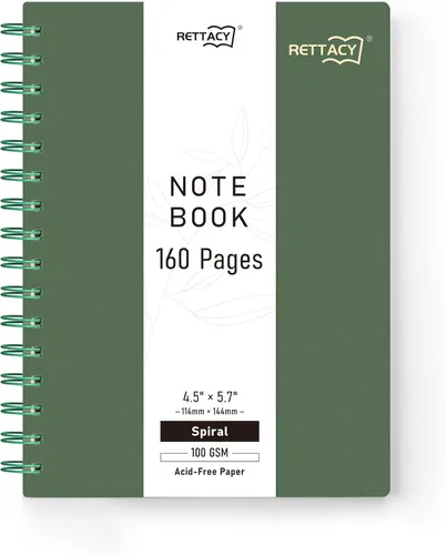 Vista 36 de RETTACY - Cuaderno en espiral grande A4, 300 páginas rayadas, 8.2 x 11.2 pulgadas, para escuela, trabajo, escritura, papel grueso de 3.53 oz/m²