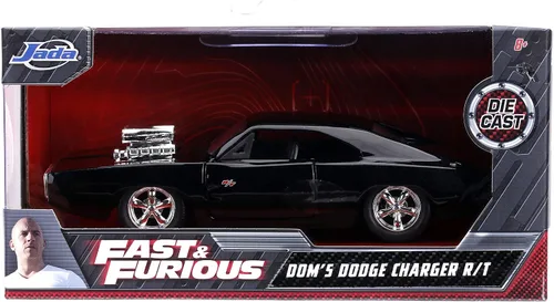 Vista 3 de Jada Fast & Furious 1:32 Dom's Dodge Charger R/T - Coche fundido a presión, juguetes para niños y adultos