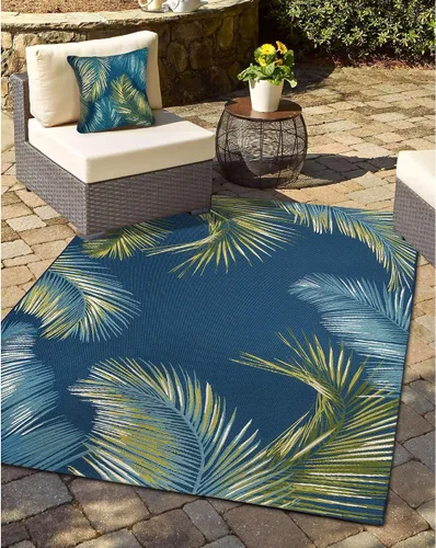 Vista 18 de Liora Manne Marina - Almohadas de fácil cuidado para interiores y exteriores, 12 x 18 pulgadas, color verde Verde Libre de Abejas