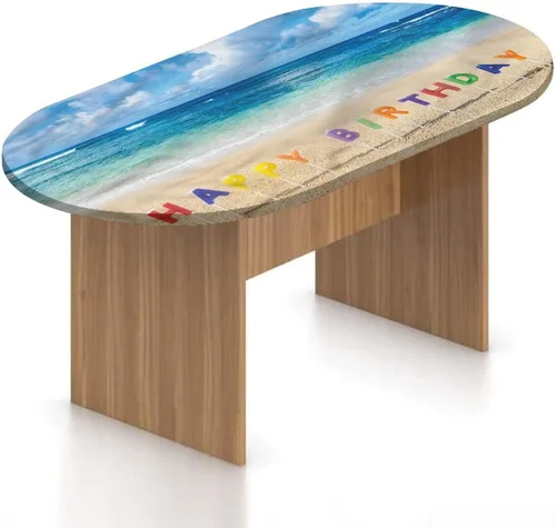 Vista 24 de XISUNYA Mantel ovalado ajustable para patio, decoración de cumpleaños, de poliéster, con bordes elásticos, diseño de búhos de dibujos animados